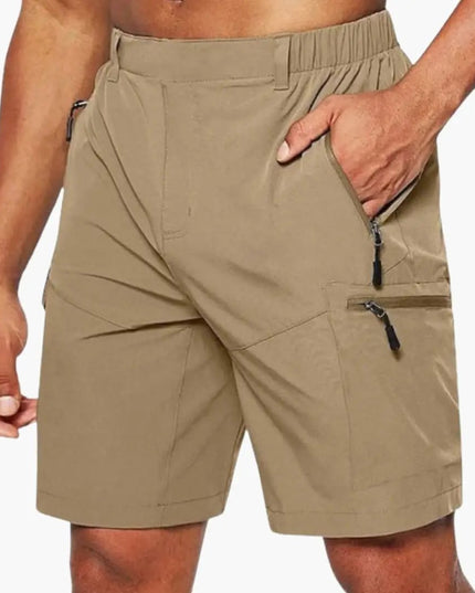 Pantalones cortos cargo Ripstop con bolsillos con cremallera para hombre de verano