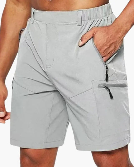 Pantalones cortos cargo Ripstop con bolsillos con cremallera para hombre de verano