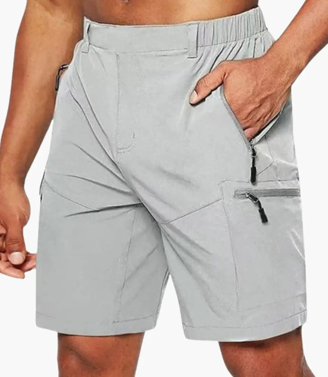Pantalones cortos cargo Ripstop con bolsillos con cremallera para hombre de verano