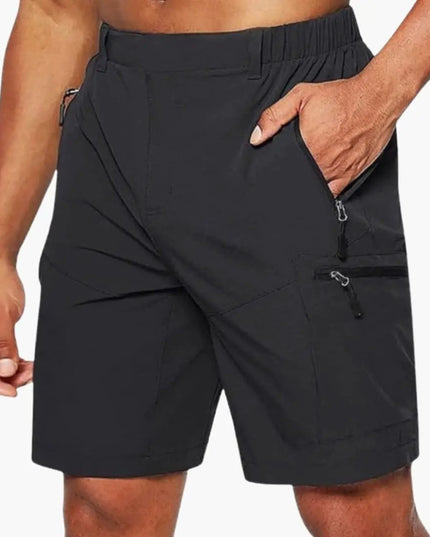 Pantalones cortos cargo Ripstop con bolsillos con cremallera para hombre de verano