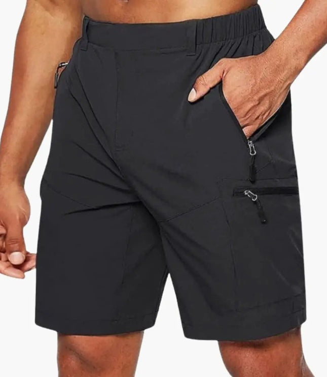 Pantalones cortos cargo Ripstop con bolsillos con cremallera para hombre de verano