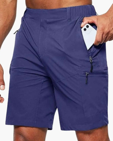 Pantalones cortos cargo Ripstop con bolsillos con cremallera para hombre de verano