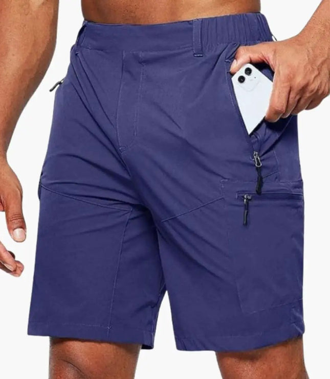Pantalones cortos cargo Ripstop con bolsillos con cremallera para hombre de verano