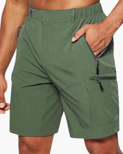 Pantalones cortos cargo Ripstop con bolsillos con cremallera para hombre de verano
