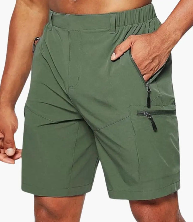 Pantalones cortos cargo Ripstop con bolsillos con cremallera para hombre de verano