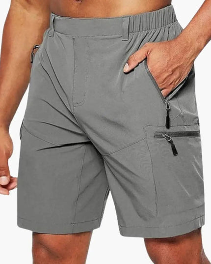 Pantalones cortos cargo Ripstop con bolsillos con cremallera para hombre de verano