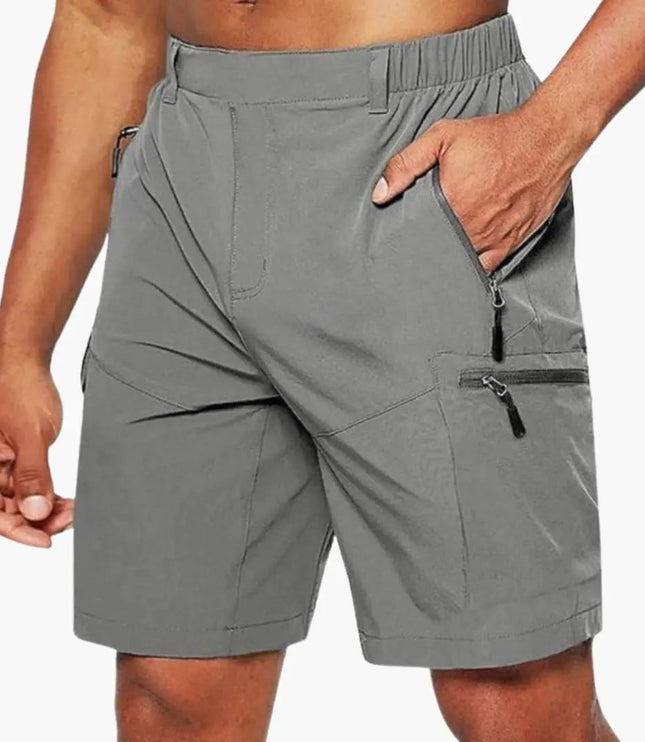 Pantalones cortos cargo Ripstop con bolsillos con cremallera para hombre de verano