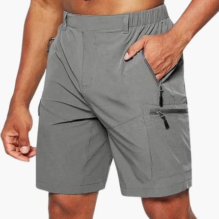 Pantalones cortos cargo Ripstop con bolsillos con cremallera para hombre de verano