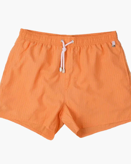 Men's Summer Striped Swim Shorts Quick Dry Drawstring Board Shorts