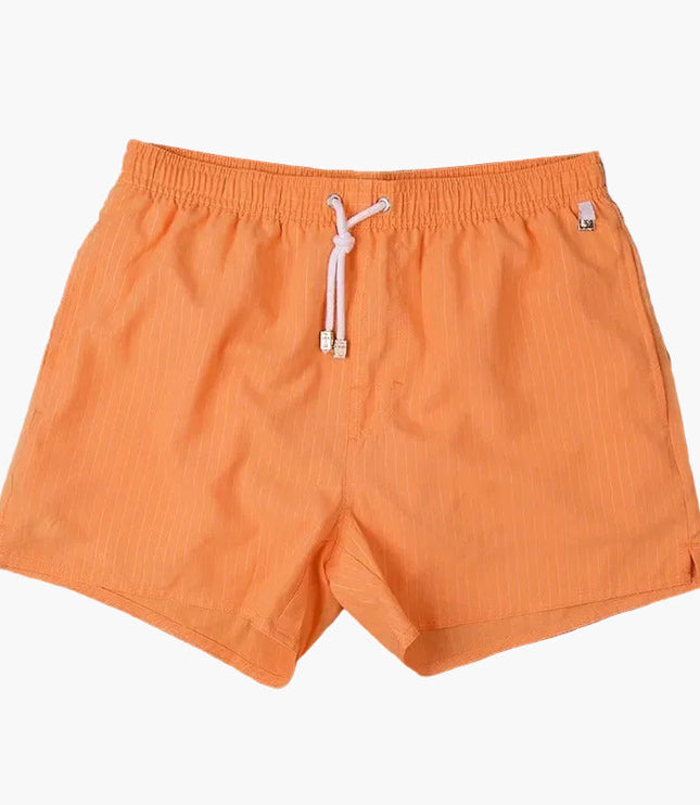 Bañador de verano para hombre con rayas, secado rápido, cordón y tipo boardshorts