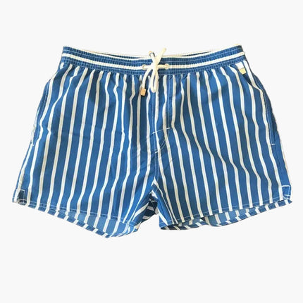 Bañador de verano para hombre con rayas, secado rápido, cordón y tipo boardshorts