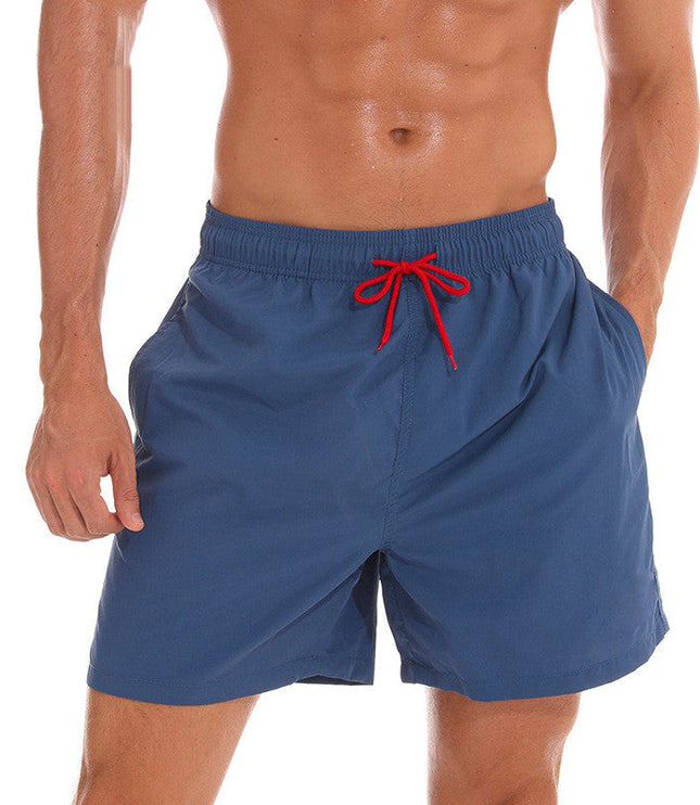 Pantalones cortos de baño para hombre de verano con cintura de cordón y secado rápido para la playa