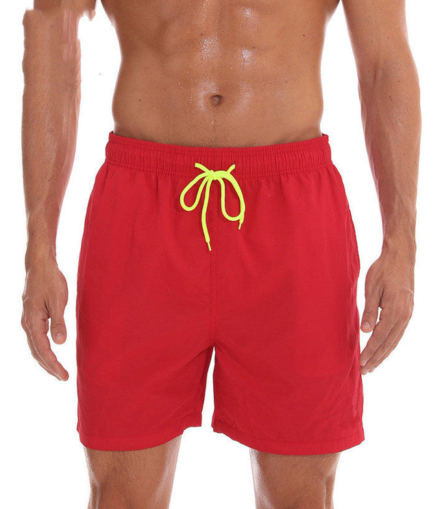 Pantalones cortos de baño para hombre de verano con cintura de cordón y secado rápido para la playa