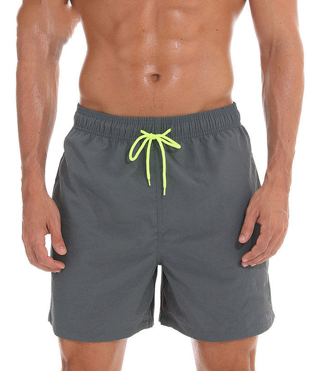 Pantalones cortos de baño para hombre de verano con cintura de cordón y secado rápido para la playa