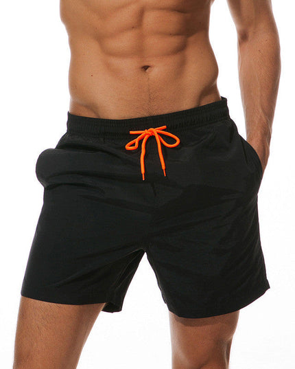 Pantalones cortos de baño para hombre de verano con cintura de cordón y secado rápido para la playa