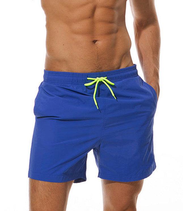 Pantalones cortos de baño para hombre de verano con cintura de cordón y secado rápido para la playa