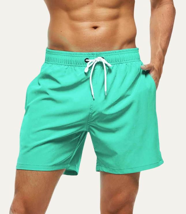 Bañador corto de hombre para verano de secado rápido con cordón para la playa
