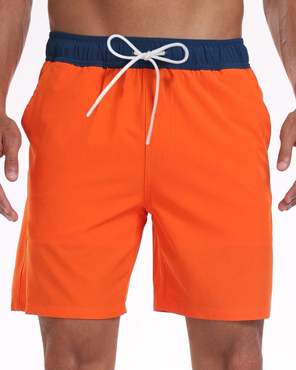 Men's Summer Swim Shorts Quick Dry Drawstring Board Shorts Pockets