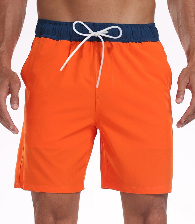 Bañador de verano para hombre, secado rápido, con cordón, tipo boardshorts y bolsillos