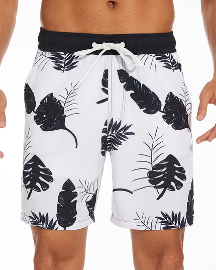 Men's Summer Swim Shorts Quick Dry Drawstring Board Shorts Pockets