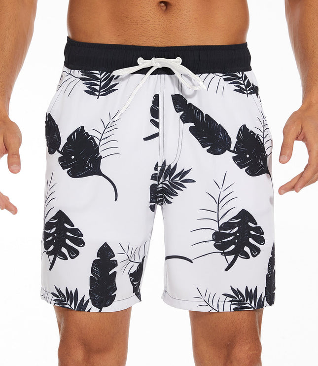 Bañador de verano para hombre, secado rápido, con cordón, tipo boardshorts y bolsillos