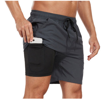 Men's Summer Swim Shorts Quick Dry Drawstring Board Shorts Pockets