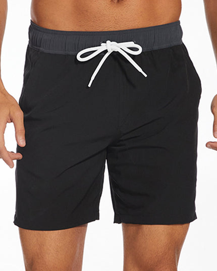 Men's Summer Swim Shorts Quick Dry Drawstring Board Shorts Pockets