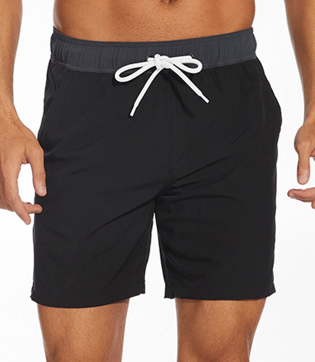 Bañador de verano para hombre, secado rápido, con cordón, tipo boardshorts y bolsillos