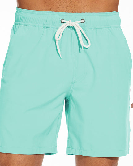 Men's Summer Swim Shorts Quick Dry Drawstring Board Shorts Pockets