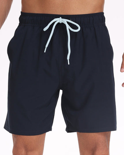 Men's Summer Swim Shorts Quick Dry Drawstring Board Shorts Pockets
