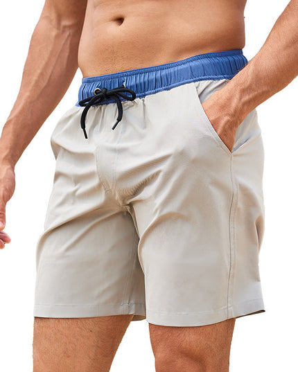 Men's Summer Swim Shorts Quick Dry Drawstring Board Shorts Pockets
