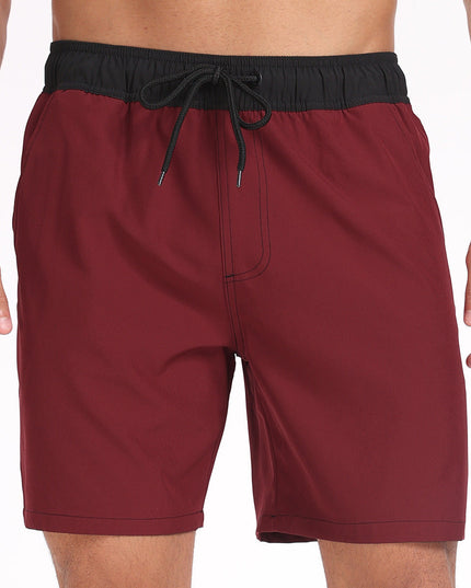 Men's Summer Swim Shorts Quick Dry Drawstring Board Shorts Pockets