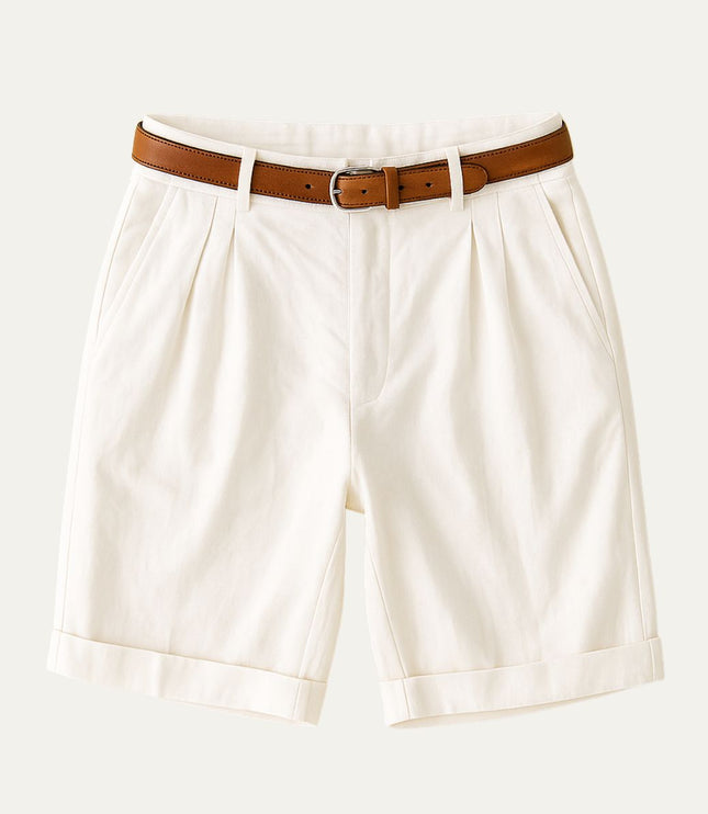 Shorts en lin d'été pour homme, coupe ajustée, élégants et légers