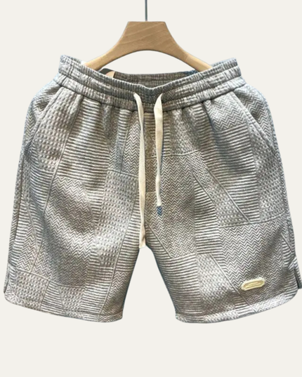 Shorts texturés d'été pour homme avec cordon de serrage et poches