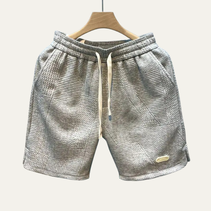 Shorts texturés d'été pour homme avec cordon de serrage et poches
