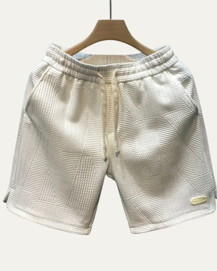 Shorts texturés d'été pour homme avec cordon de serrage et poches