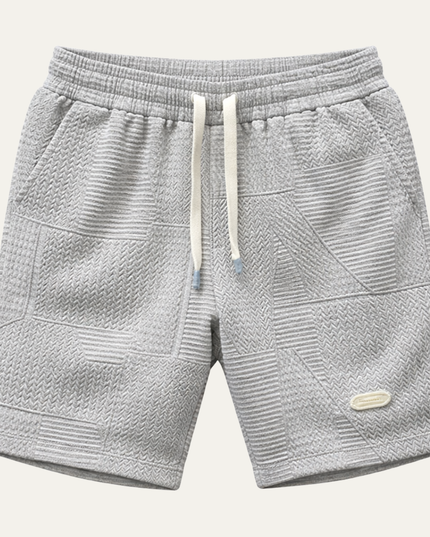 Shorts texturés d'été pour homme avec cordon de serrage et poches