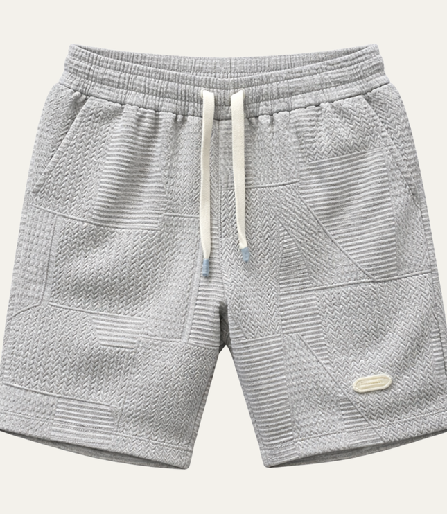 Shorts texturés d'été pour homme avec cordon de serrage et poches