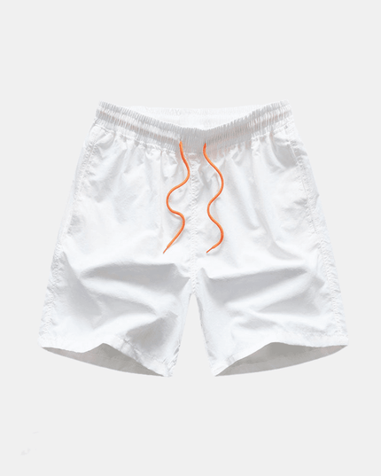 Conjunto de verano para hombre, dos piezas, camisa de manga corta con parches amarillos y pantalones cortos