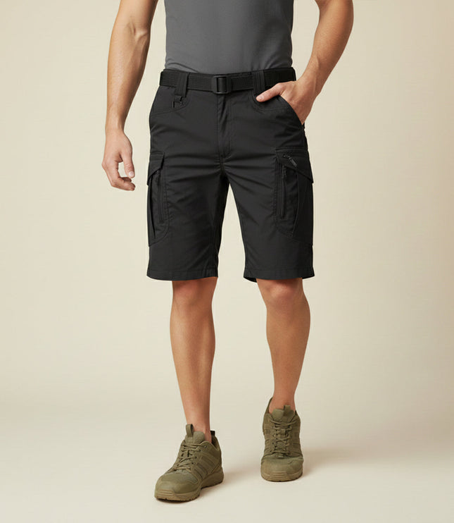Shorts cargo tactiques d'été pour homme, longueur genou, multi-poches
