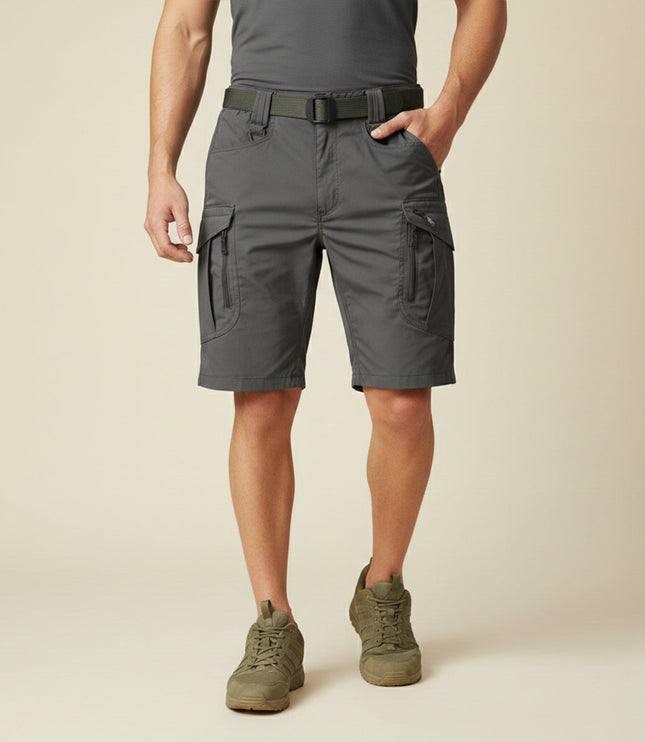 Shorts cargo tactiques d'été pour homme, longueur genou, multi-poches