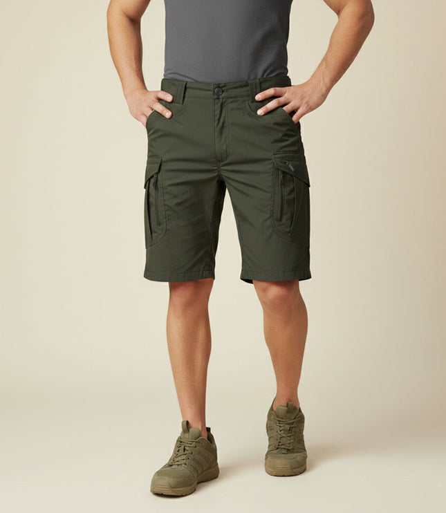 Shorts cargo tactiques d'été pour homme, longueur genou, multi-poches
