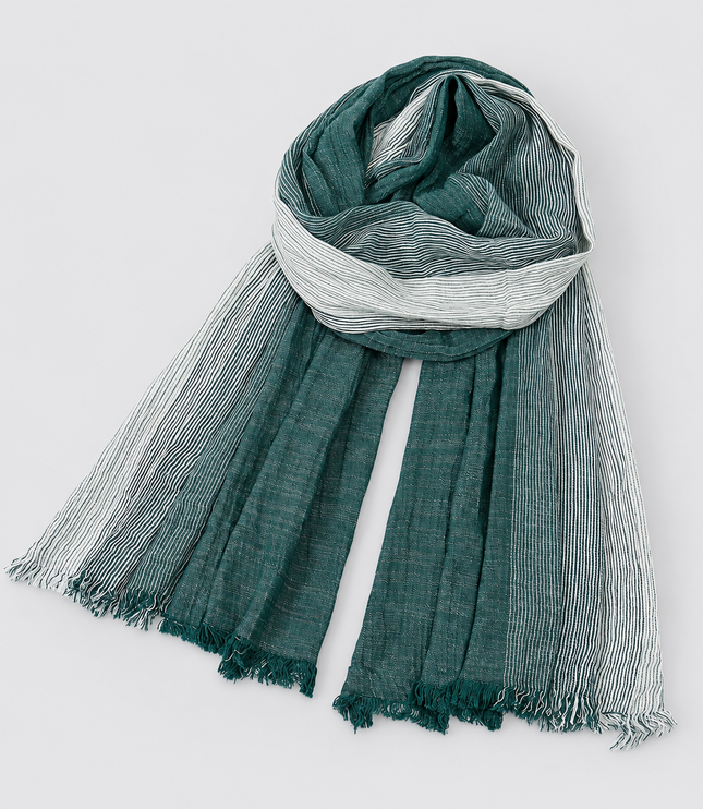 Men's Two Tone Crinkle Scarf with Frayed Ends