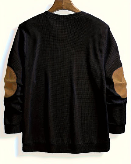 Oliver | Elbow-Patch Waffle-Knit Jumper