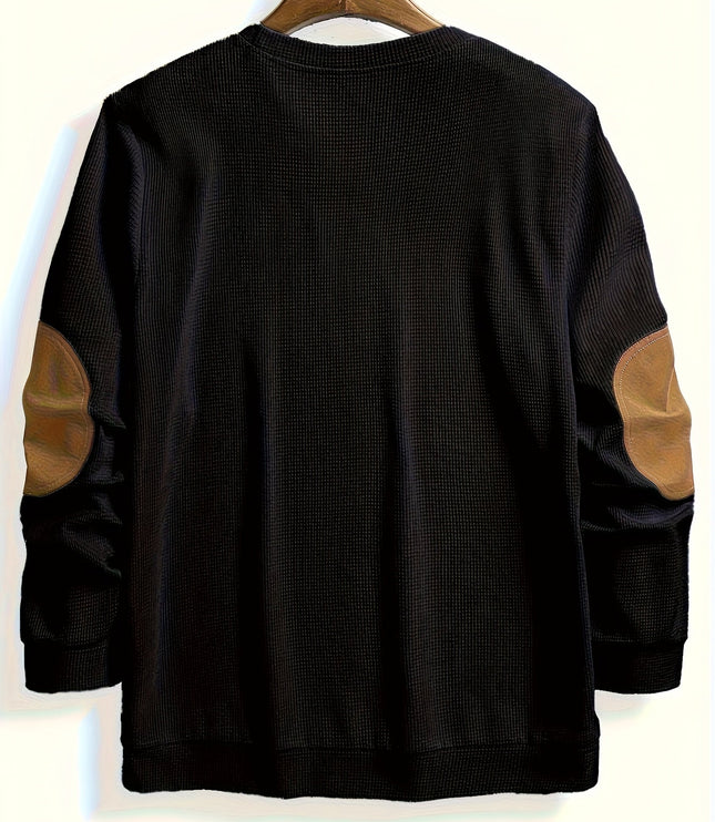 Oliver | Elbow-Patch Waffle-Knit Jumper