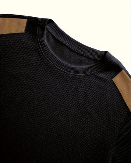 Oliver | Elbow-Patch Waffle-Knit Jumper