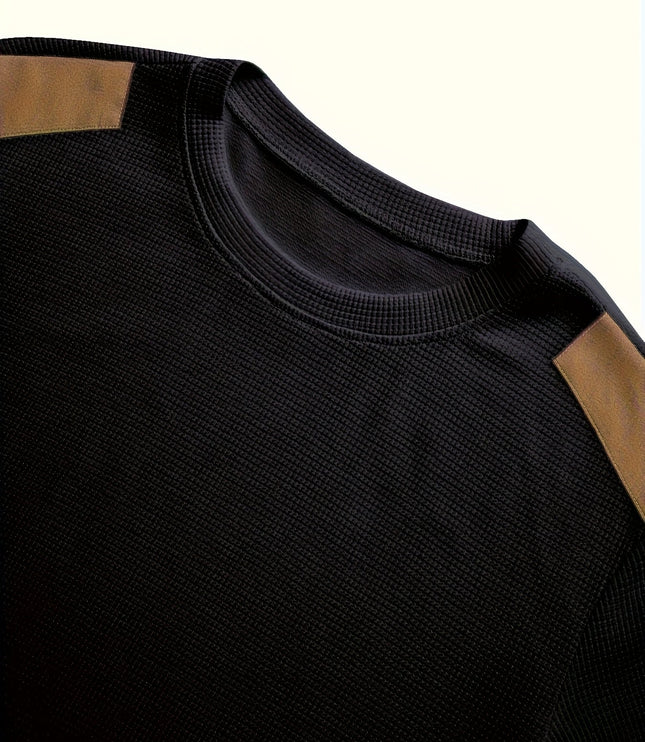 Oliver | Elbow-Patch Waffle-Knit Jumper