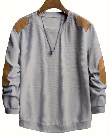 Oliver | Elbow-Patch Waffle-Knit Jumper