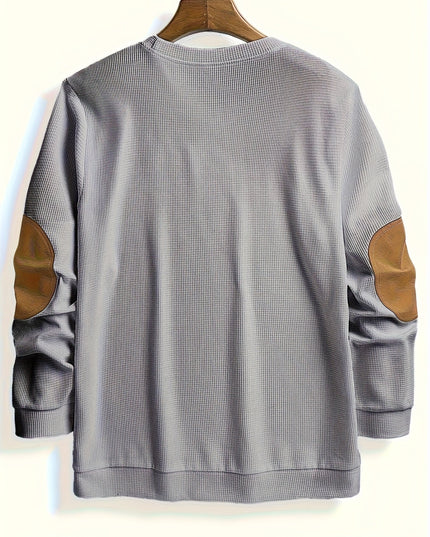 Oliver | Elbow-Patch Waffle-Knit Jumper