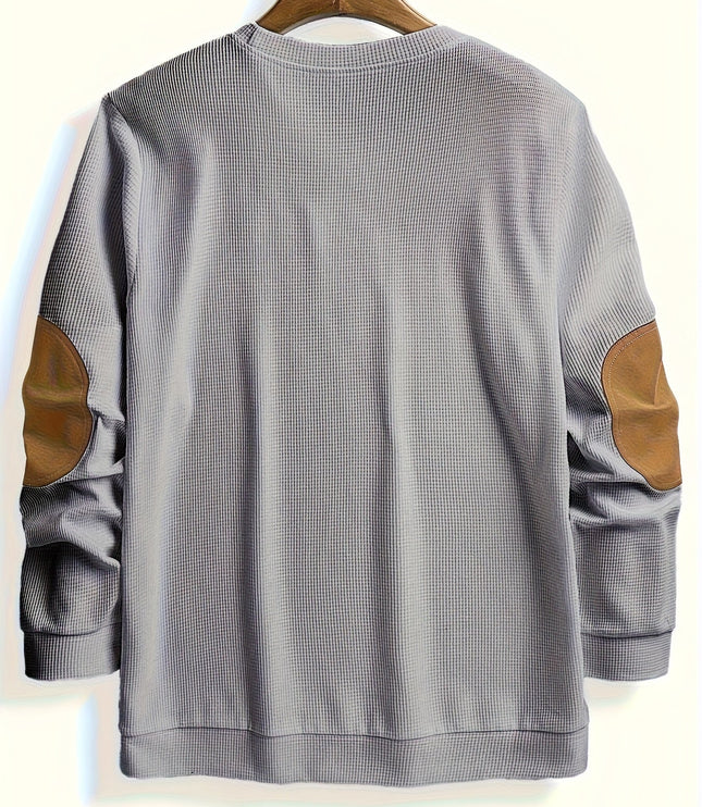 Oliver | Elbow-Patch Waffle-Knit Jumper